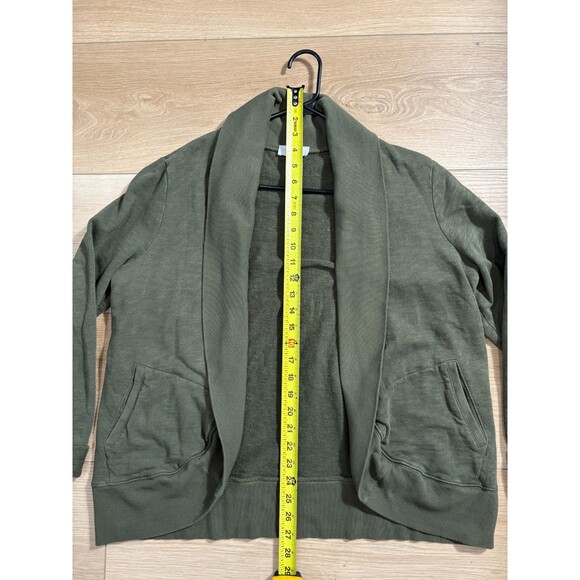 Haven Well Within Open Front Cardigan Jacket Olive Green Women's Size M - Picture 3 of 5